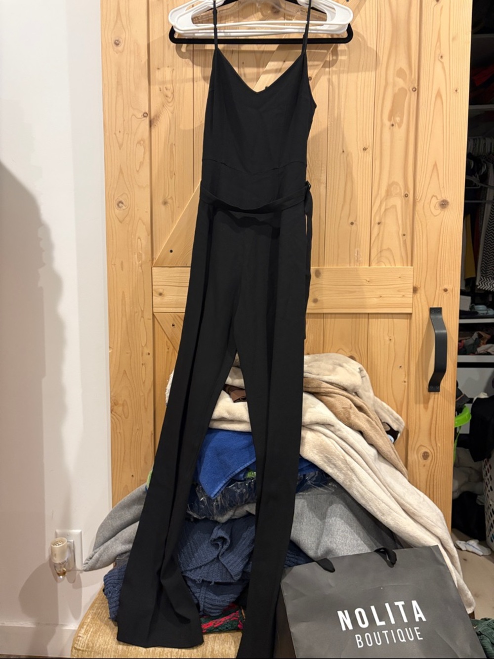 Polo by Ralph Lauren Black Spaghetti-Strap Jumpsuit